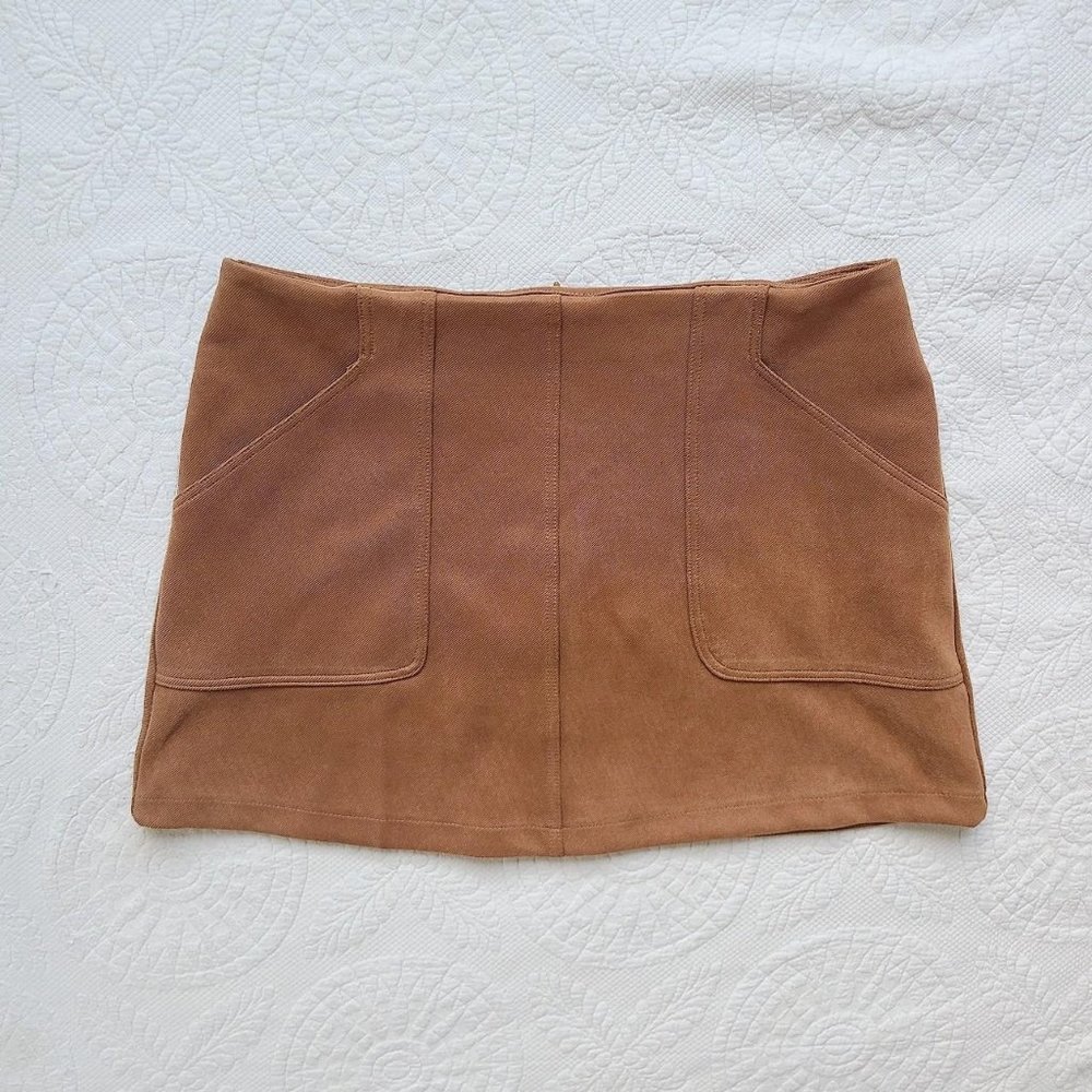 Zara Basics Chestnut Brown Mini Skirt